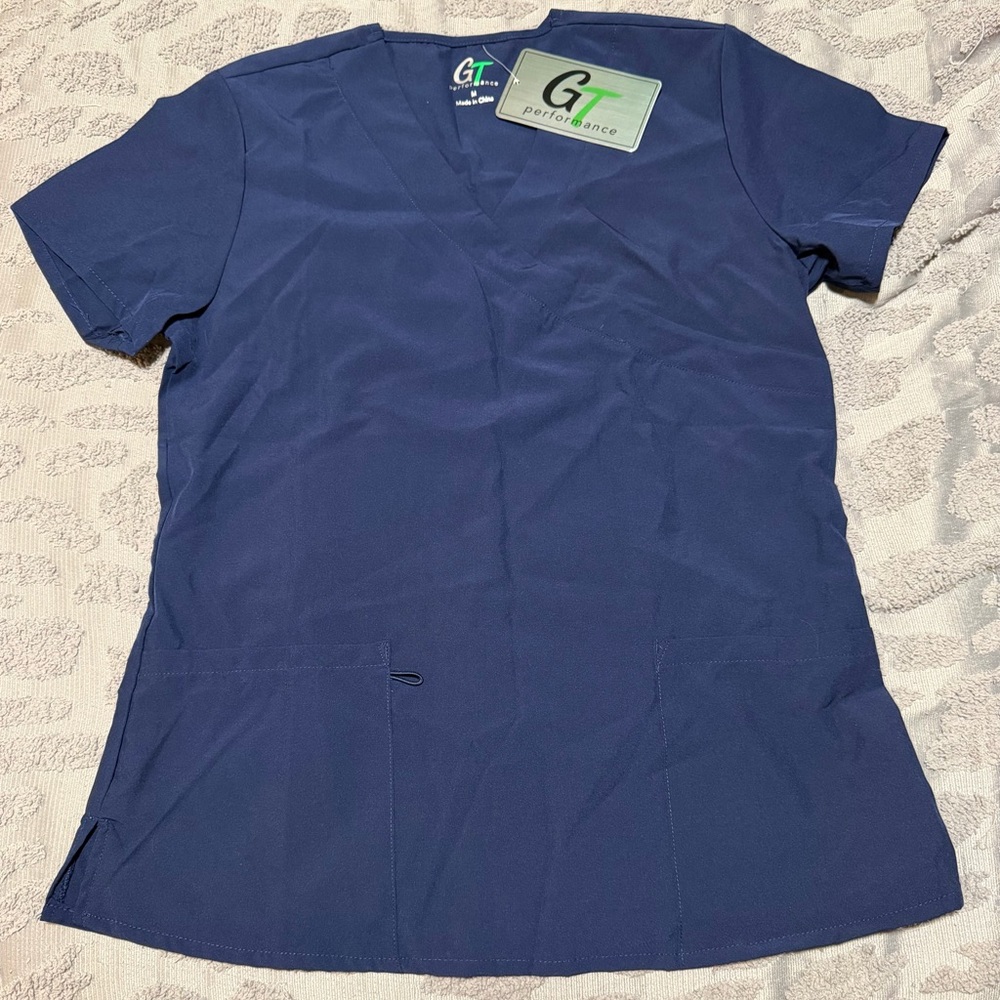 GT Performance Navy Blue Scrub Top Women's Size Medium